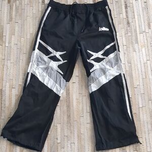 Loiter Hybrid Black/White Track Pants